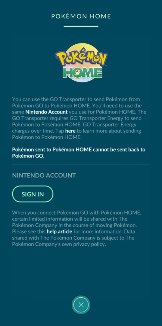 Move Pokémon to Pokémon HOME