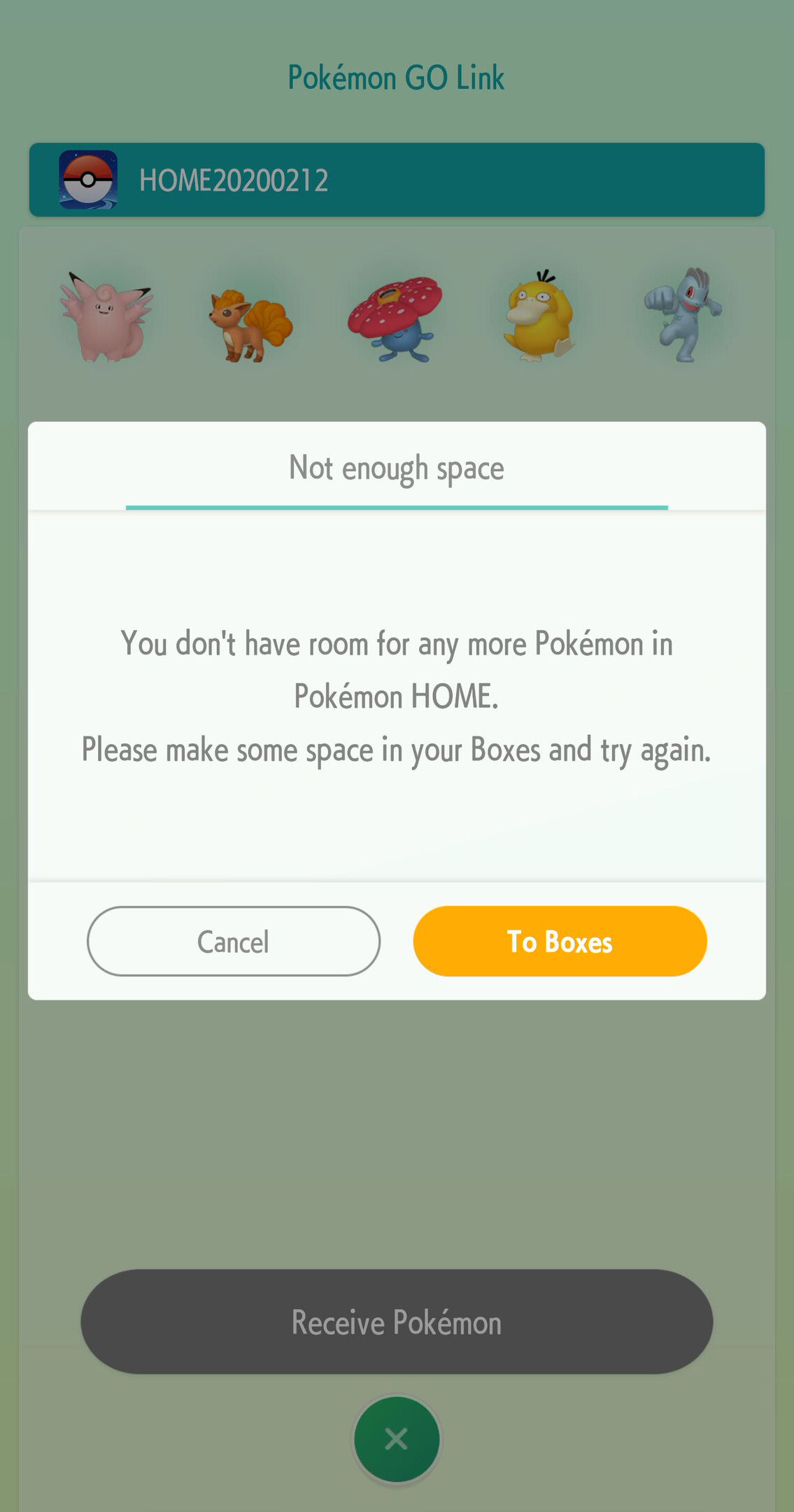 Receive Pokémon from Pokémon GO in Pokémon HOME